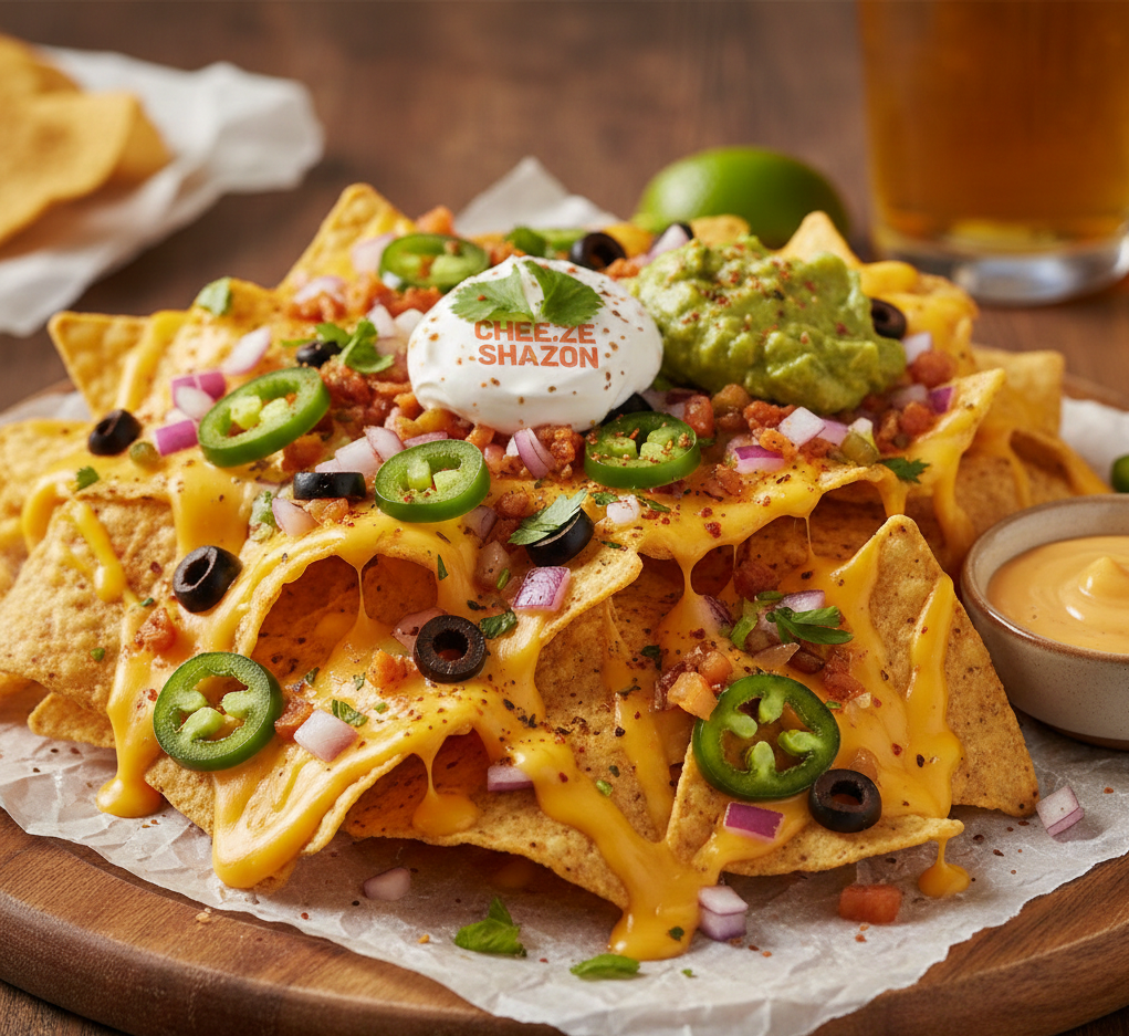 Cheese Schezwan Nachos